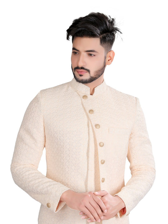 Buy SG RAJASAHAB Men Peach Colored Solid Single Breasted 2 Piece Suit -  Suits for Men 20861574 | Myntra
